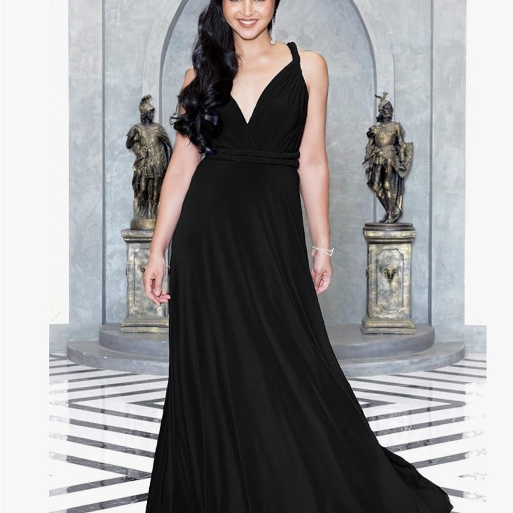 Convertible wrap cocktail maxi dress